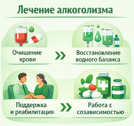 лечение алкоголизма в Волжске этапы